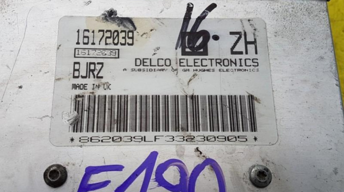 Calculator ecu Opel Vectra A (1988-1995) 16172039 BJRZ. Cod articol: E190