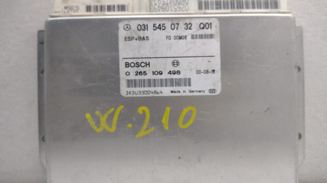 Calculator ESP/ASR 0315450732 0265109498 Bosch Mercedes-Benz E-Class W210/S210 [facelift] [1999 - 2002]