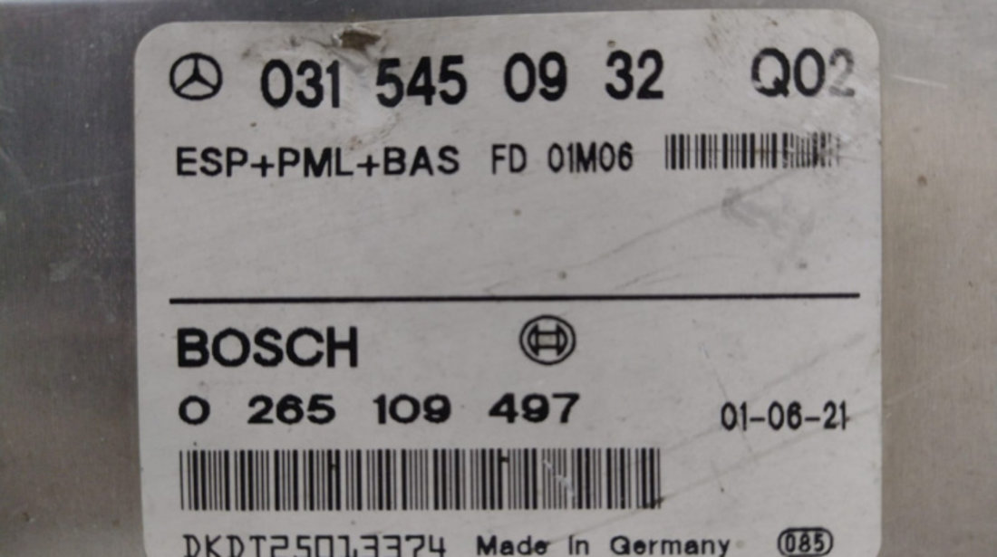 Calculator ESP/ASR, cod 0315450932 0265109497 Bosch Mercedes-Benz S-Class W220 [1998 - 2002]