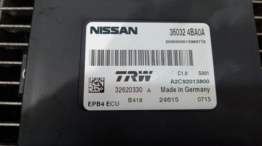 CALCULATOR FRANA DE MANA NISSAN QASHQAI QASHQAI - (2013 2017)