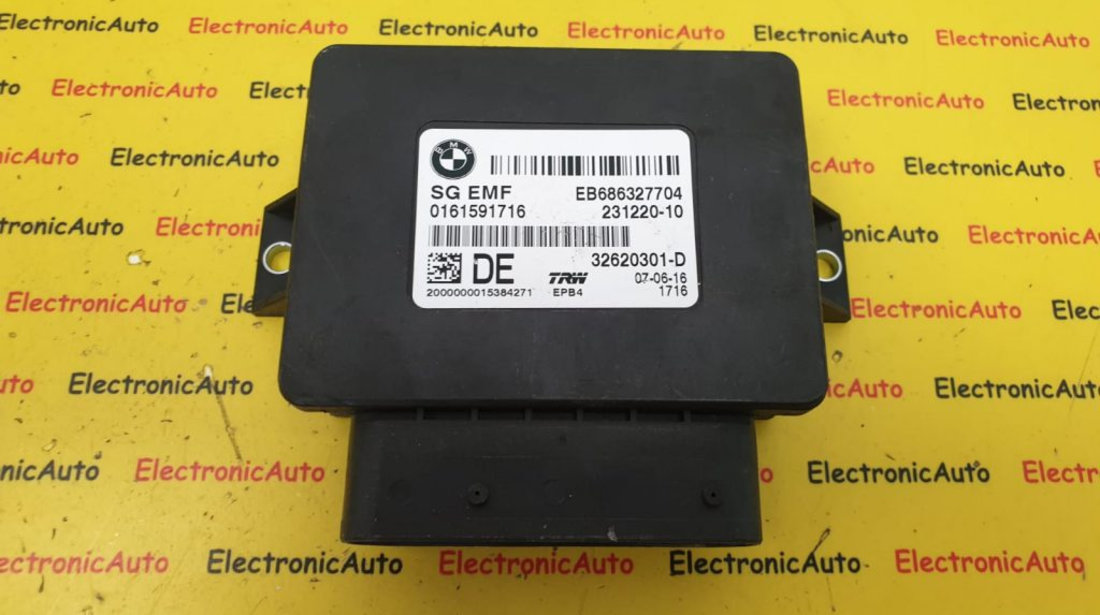 Calculator Frana Mana BMW X3 (F25), X4 (F26), seria 5, EB686327704, 231220-10, SG EMF,