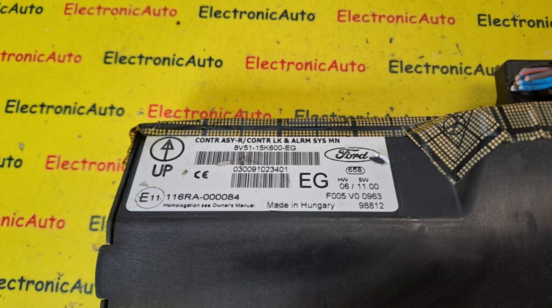 Calculator Inchidere Centralizata Ford Fiesta, 8V5115K600EG, 116RA000084,