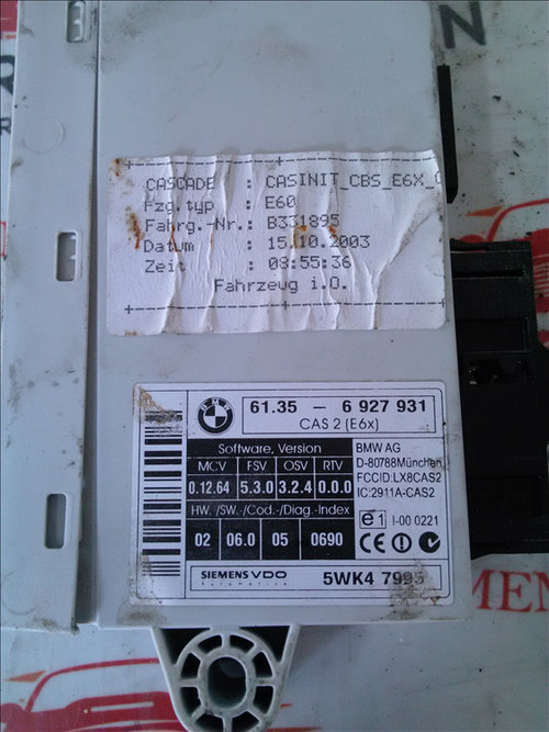 Calculator lumini BMW SERIA 5 E60 3.0 d an fabr. 2008