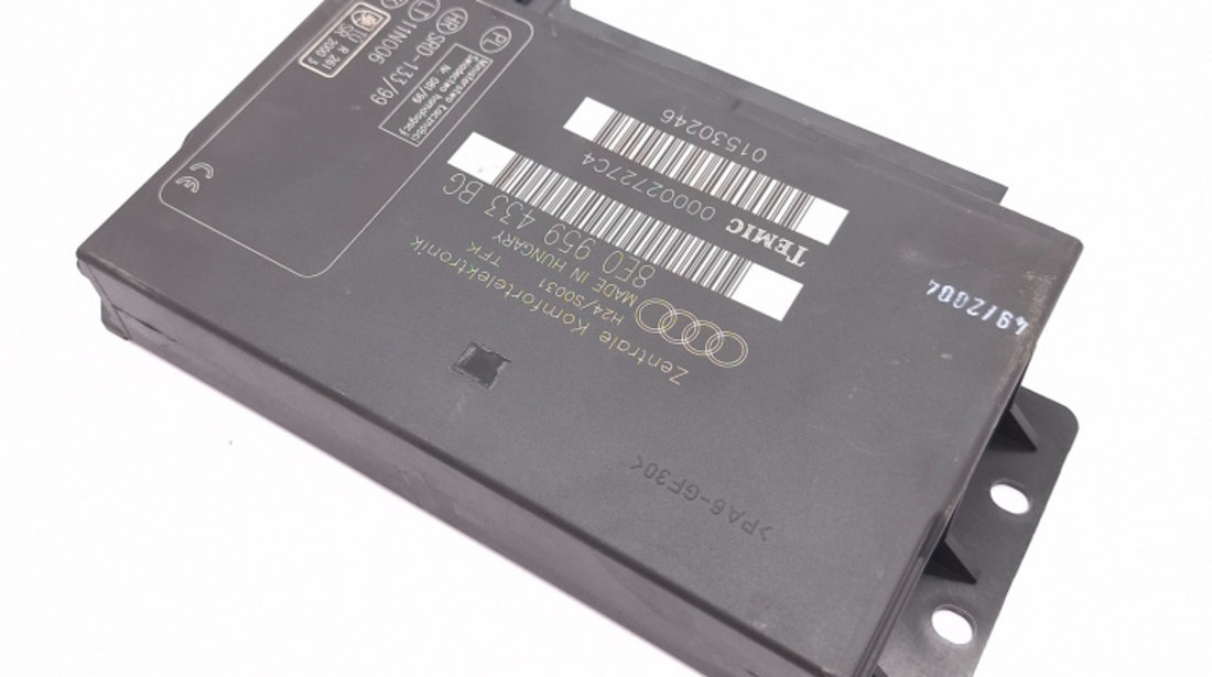 Calculator / Modul Audi A4 B6 (8E) 2000 - 2004 8E0959433BG, 8E0959433, 8E0 959 433 BG, 00002727C4, SRD13399