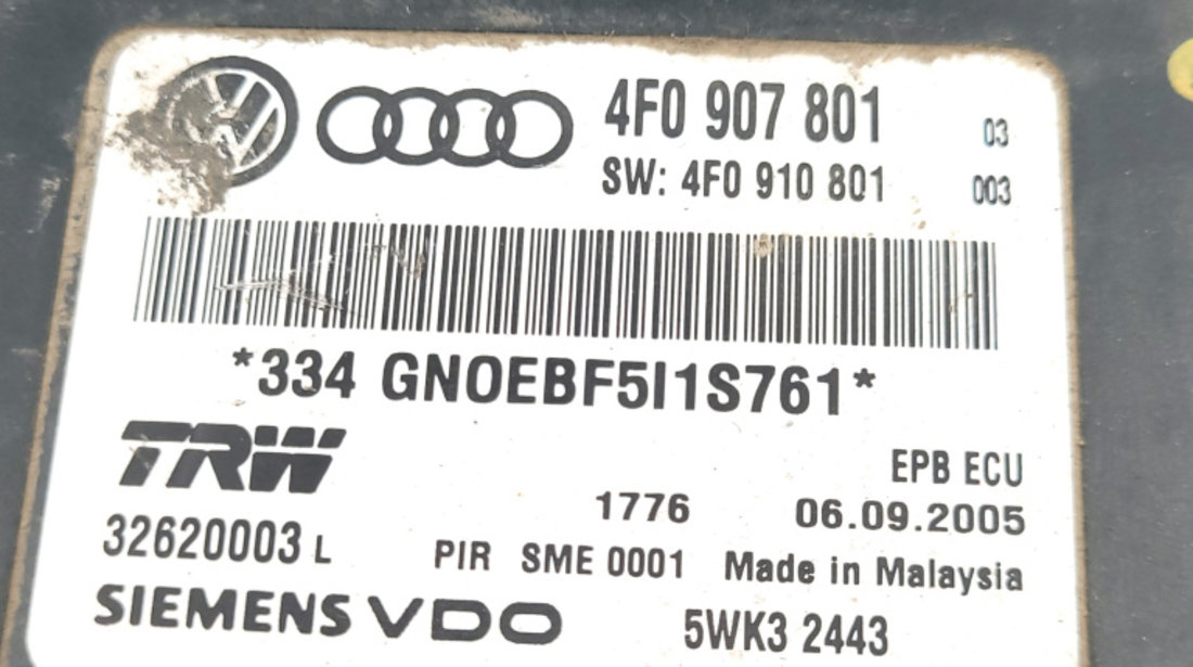 Calculator / Modul UCE Audi A6 (4F, C6) 2004 - 2011 4F0907801, 4F0 907 801, 32620003L, 32620003, 5WK32443, 5WK3 2443