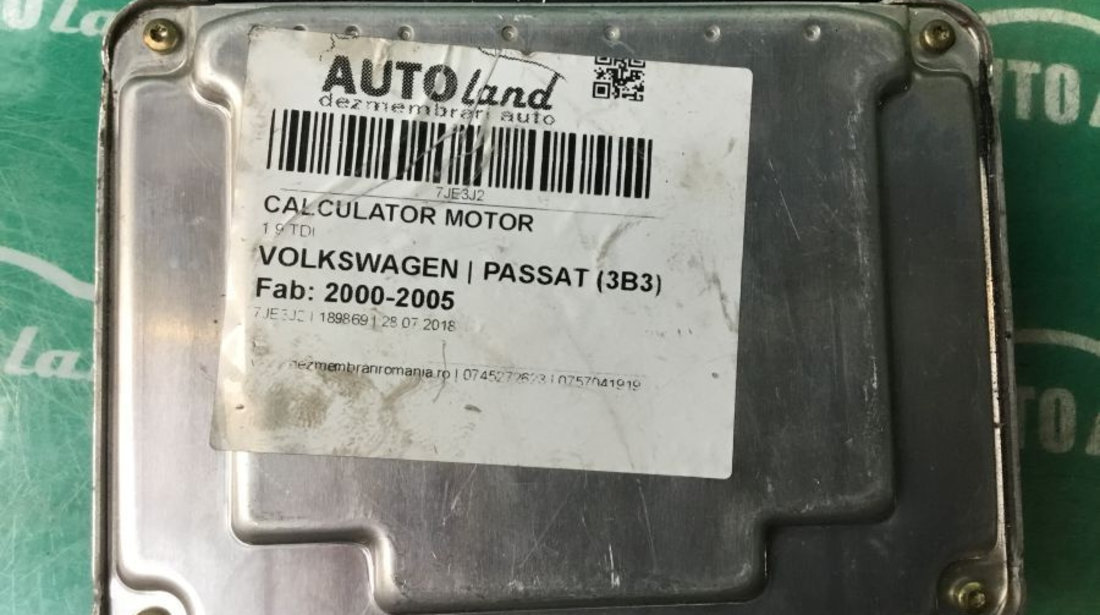 Calculator Motor 038906019gl 1.9 TDI Volkswagen PASSAT 3B3 2000-2005