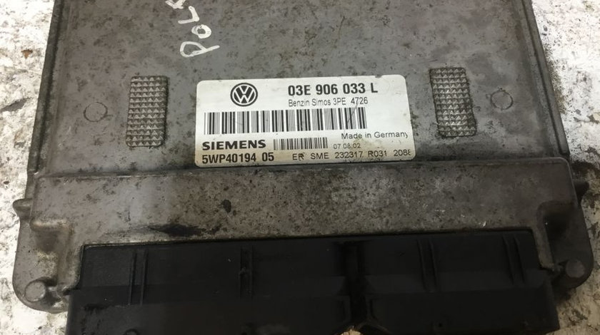 Calculator Motor 03e906033l Volkswagen POLO 9N 2001