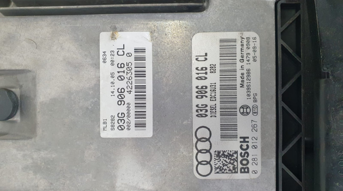 Calculator motor 03g906016CL 2.0 tdi BLB Audi A4 B7 [2004 - 2008] 2.0 tdi BLB