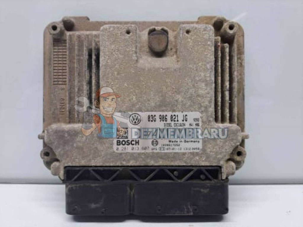 Calculator motor, 03G906021JG, 0281013607, VW Eos (1F7, 1F8), 2.0 TDI, BMM