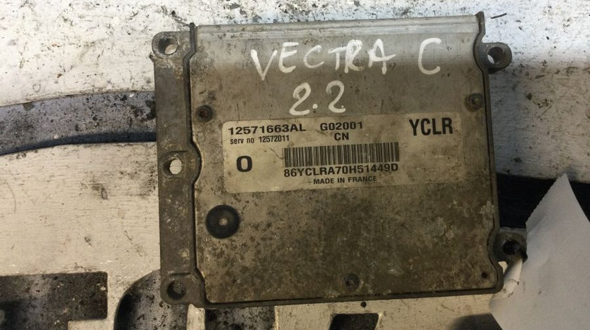 Calculator Motor 12571663al 2.2 D Opel VECTRA C 2002