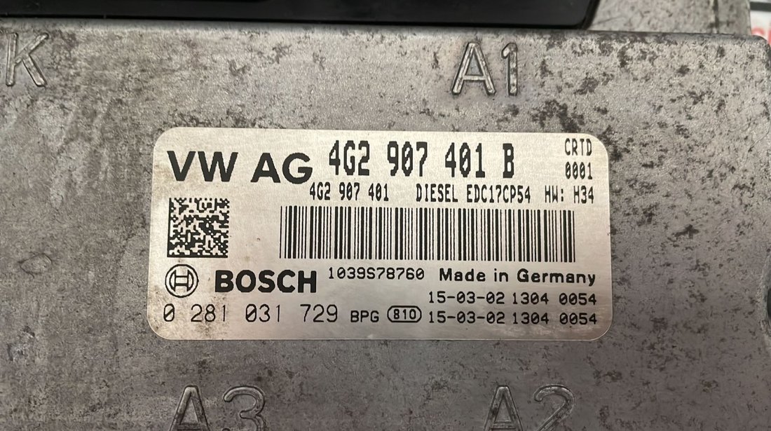 Calculator Motor Audi A6 C7 Allroad quattro 3.0 TDI CRTD cod: 4G2907401B