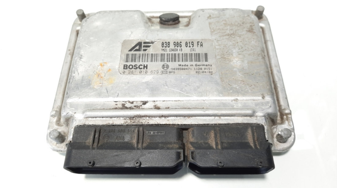 Calculator motor Bosch, cod 038906019FA, 0281010629, VW Golf 4 (1J1), 1.9 TDI, AUY (idi:48328)