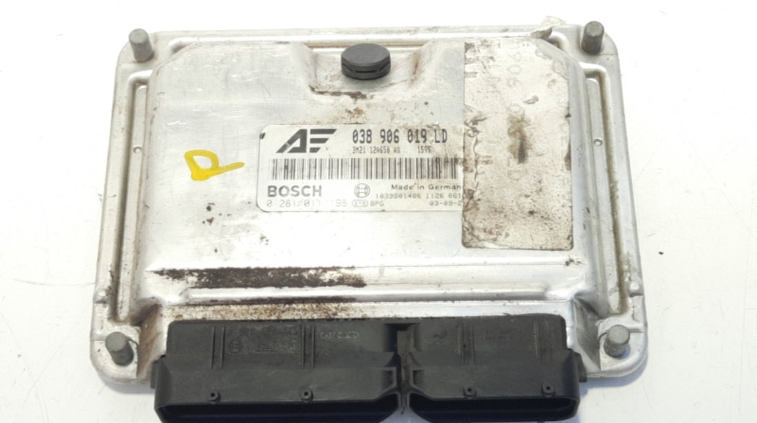 Calculator motor Bosch, cod 038906019LD, 0281011198, Vw Sharan (7M8, 7M9, 7M6), 1.9 TDI, ASZ (idi:483196)