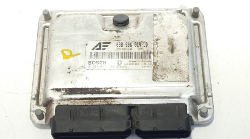 Calculator motor Bosch, cod 038906019LD, 0281011198, Vw Golf 4 (1J1), 1.9 TDI, ASZ (idi:483196)