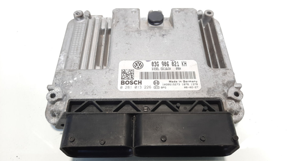 Calculator motor Bosch, cod 03G906021KH, 0281013226, Skoda Superb II Combi (3T5), 1.9 TDI, BXE (idi:535415)