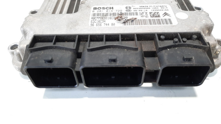 Calculator motor Bosch, cod 9665674480, 0281014729, Citroen C5 (II) Break, 1.6 HDI, 9H01, 9HZ (idi:483496)