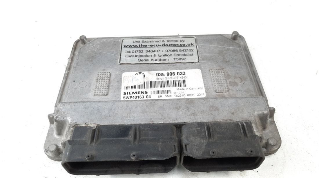 Calculator motor, cod 03E906033, Seat Ibiza 4 (6L1) 1.2 benz, AZQ (idi:538582)