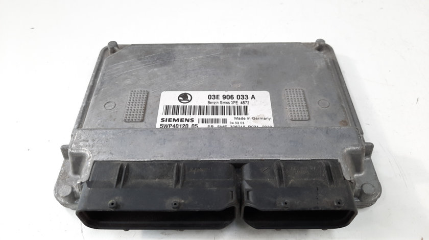 Calculator motor, cod 03E906033A, Skoda Fabia 1 Sedan (6Y3), 1.2 benz, AZQ (idi:538565)