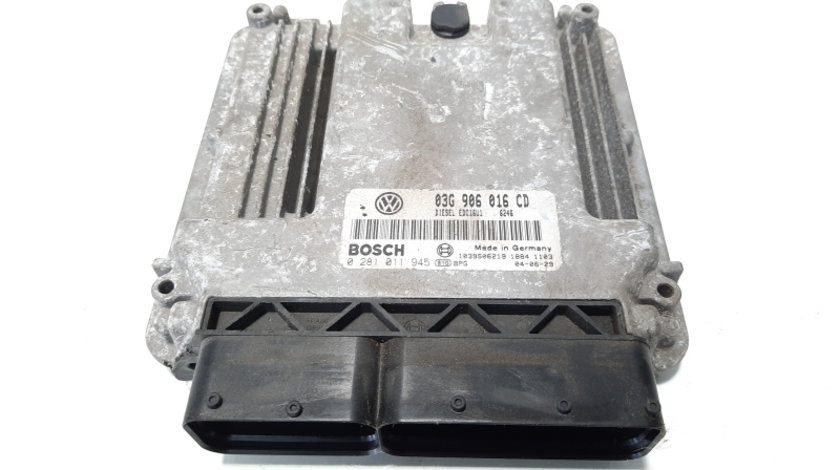 Calculator motor, cod 03G906016CD, 0281011945, Skoda Octavia 2 (1Z3) 1.9 tdi, BKC (idi:483231)