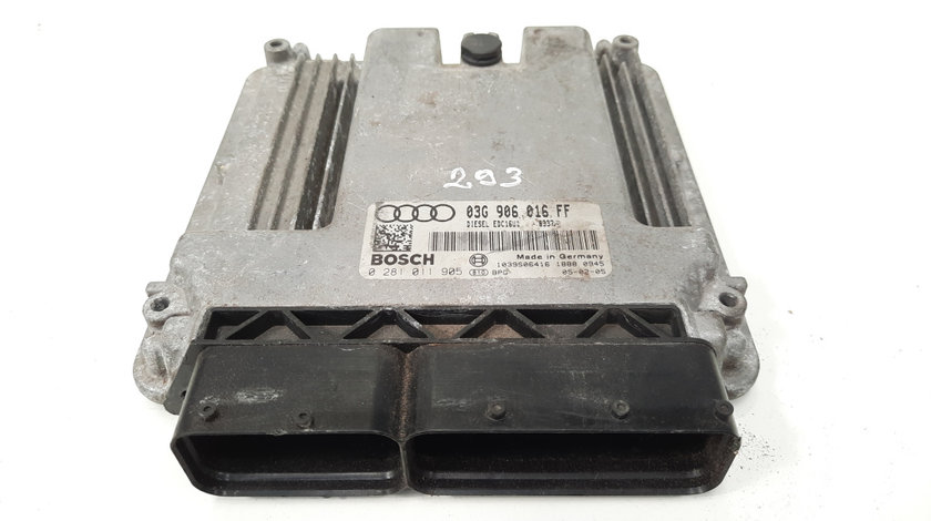 Calculator motor, cod 03G906016FF, 0281011905, Audi A3 (8P1), 2.0 TDI, BKD (id:549935)