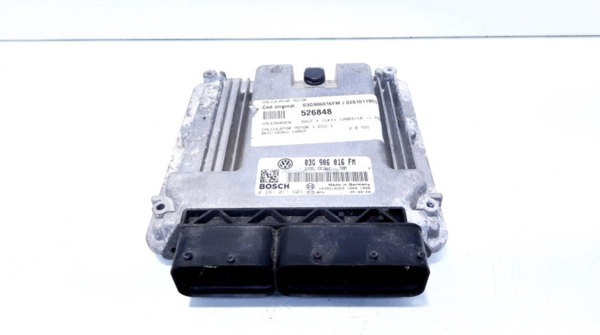 Calculator motor, cod 03G906016FM, 0281011903, Audi A3 (8P1), 2.0 TDI, BKD (idi:526848)