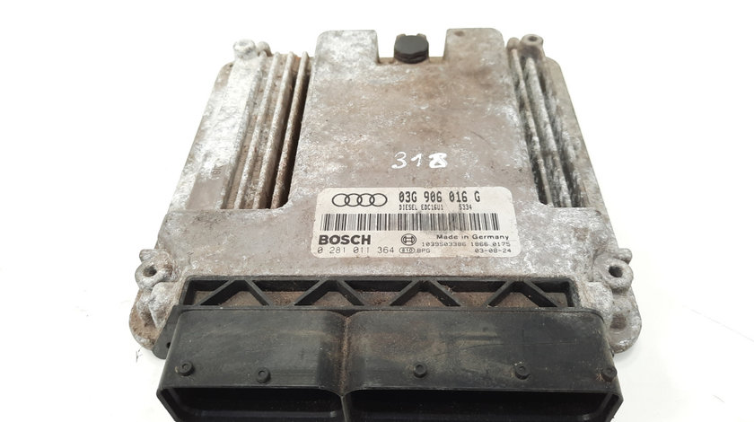 Calculator motor, cod 03G906016G, 0281011364, Skoda Superb II (3T4), 2.0 TDI, BKD (idi:550039)