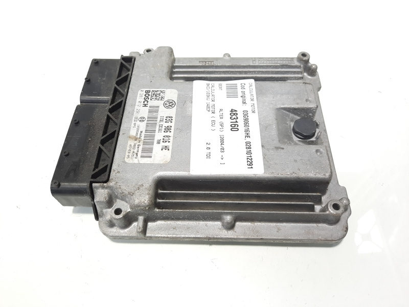 Calculator motor, cod 03G906016HE, 0281012291, Skoda Superb II (3T4), 2.0 TDI, BKD (idi:483160)