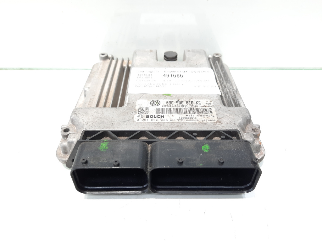 Calculator motor, cod 03G906016KC, 0281012936, Skoda Superb II (3T4) 2.0 TDI, BKD (idi:491686)