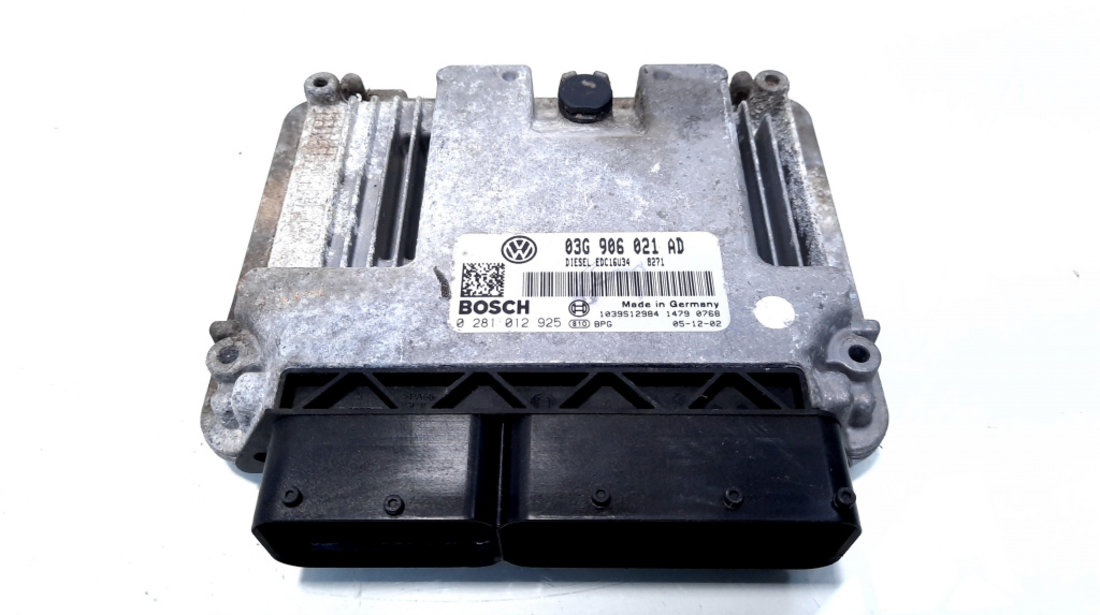 Calculator motor, cod 03G906021AD, 0281012925, VW Passat Variant (3C5), 2.0 TDI, BMP (id:526823)