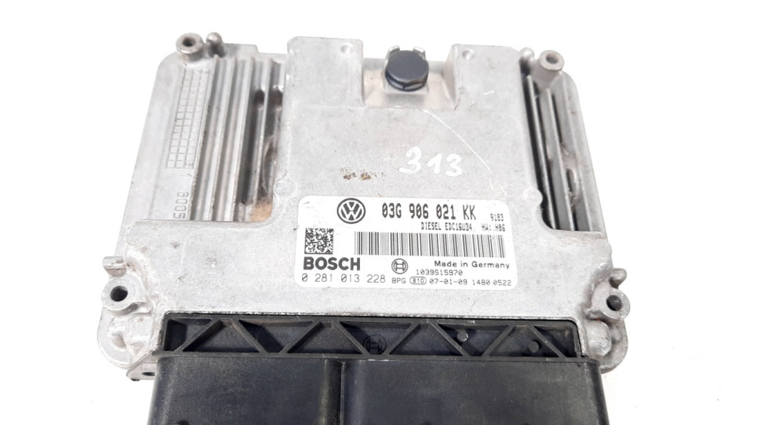 Calculator motor, cod 03G906021KK, 0281013228, Audi A3 (8P1) 2.0 TDI, BKD (idi:549983)