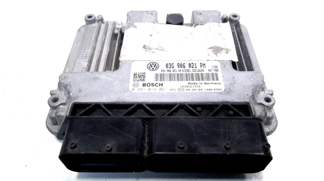 Calculator motor, cod 03G906021PM, 0281014061, Skoda Octavia 2 Combi (1Z5) 1.9 TDI, BXE (idi:526879)