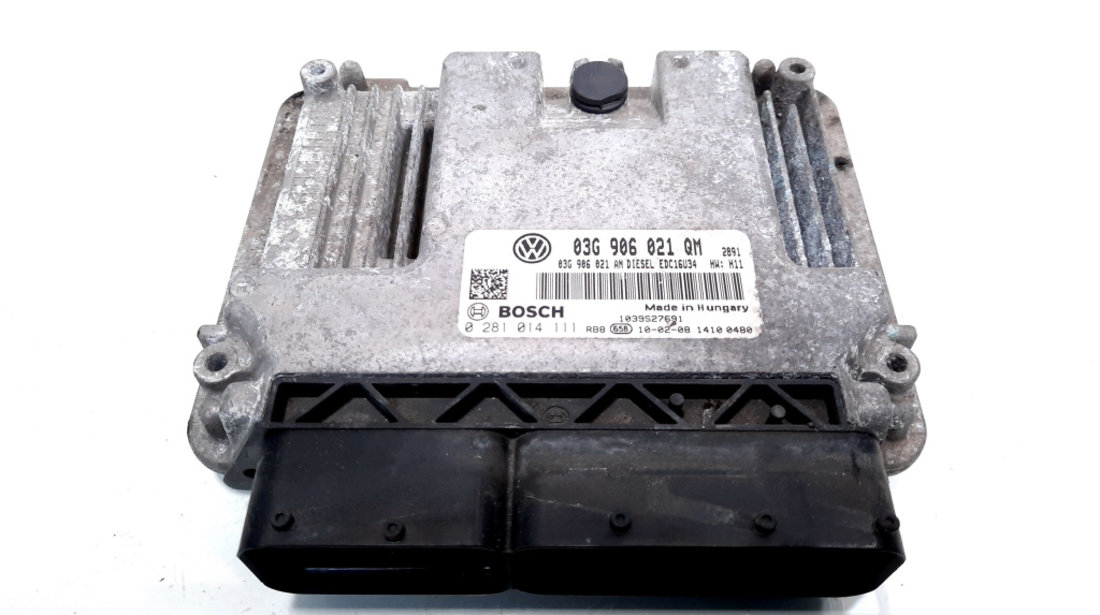 Calculator motor, cod 03G906021QM, 0281014111, Vw Golf 5 Variant (1K5) 1.9 TDI, BXE (idi:526888)