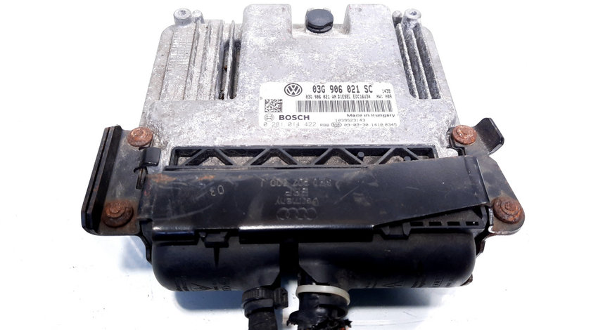 Calculator motor, cod 03G906021SC, 0281014422, Skoda Superb II Combi (3T5) 1.9 TDI, BXE (idi:526891)