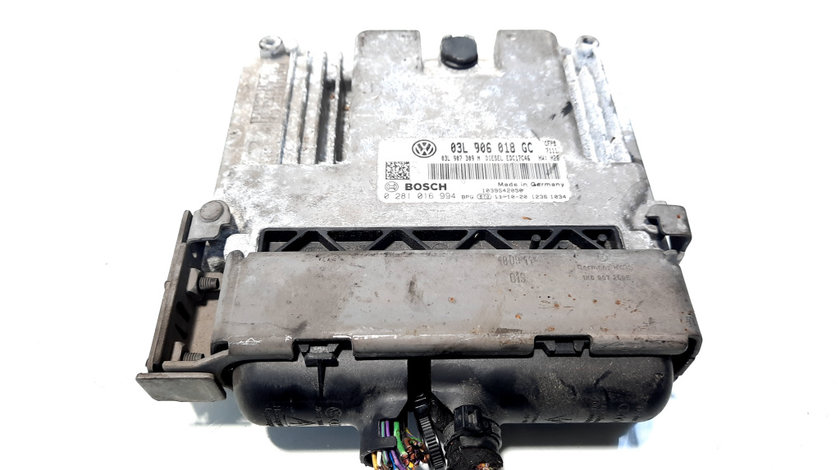 Calculator motor, cod 03L906018GC, 0281016994, VW Eos (1F7, 1F8), 2.0 TDI, CFF (idi:516737)