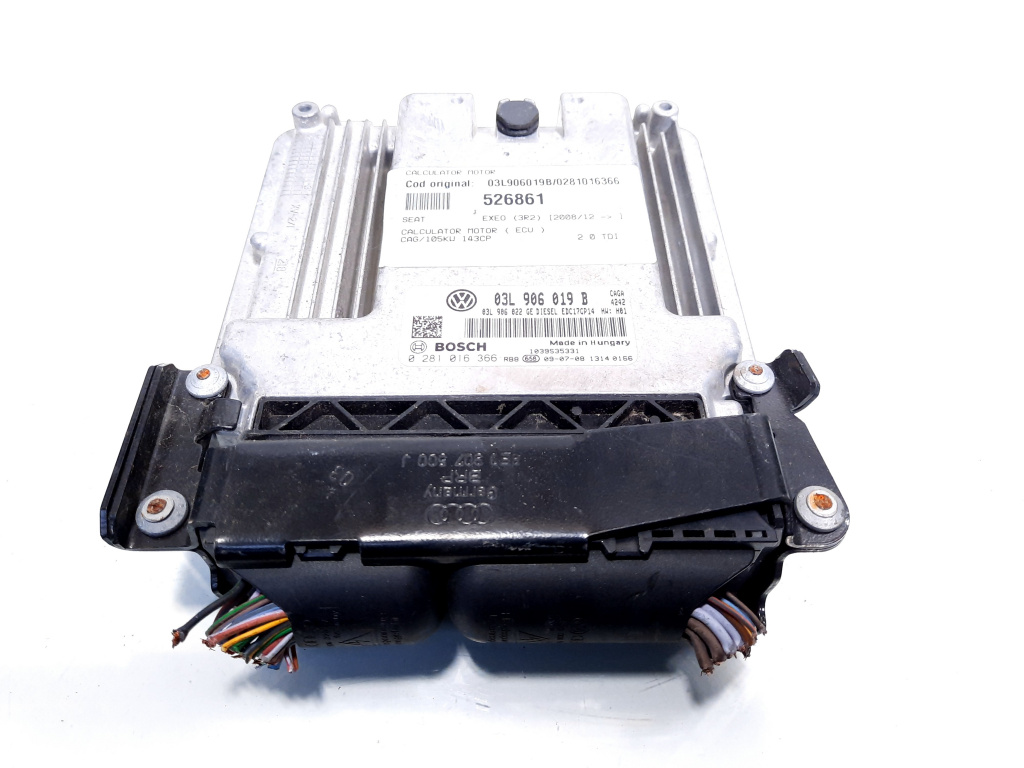 Calculator motor, cod 03L906019B, 0281016366, Audi A5 Sportback (8TA) 2.0 TDI, CAG (idi:526861)