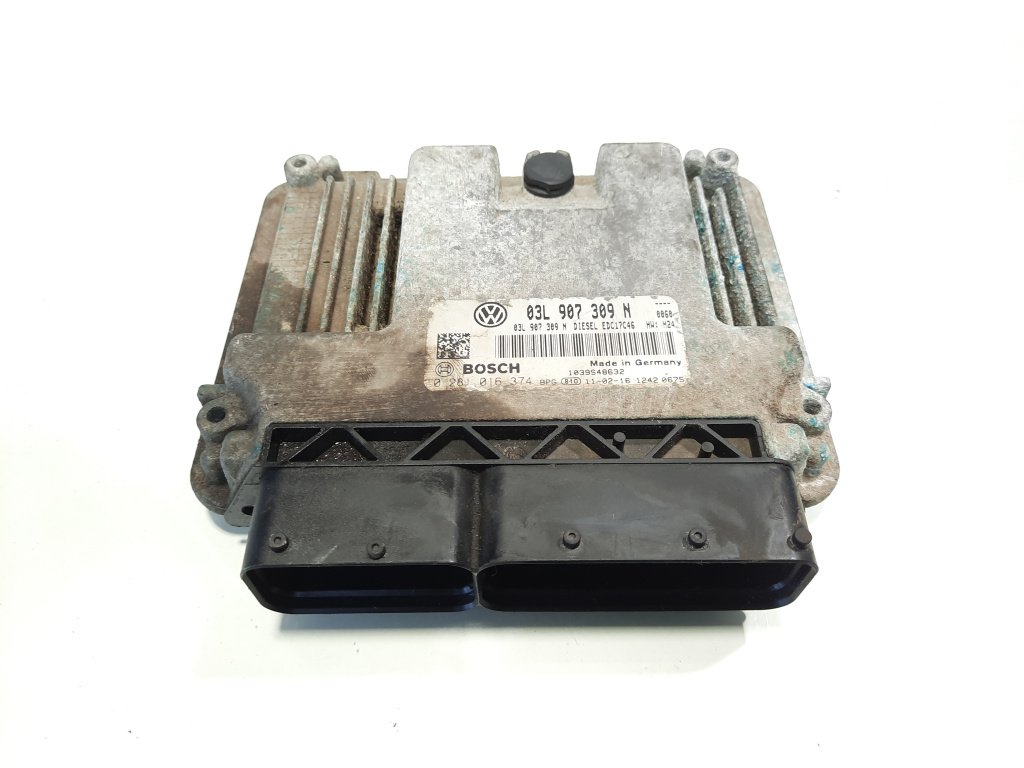 Calculator motor, cod 03L907309N, 0281016374, Audi A3 (8P1), 2.0 TDI, CFF (idi:540215)