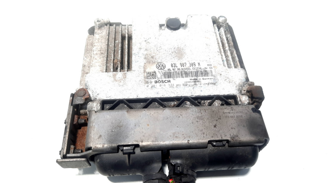 Calculator motor, cod 03L907309N, Seat Alhambra (710) 2.0 TDI, CFF (idi:521214)