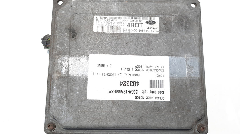Calculator motor, cod 2S6A-12A650-SF, Ford Fusion (JU) 1.4 B, FXJA (id:483324)
