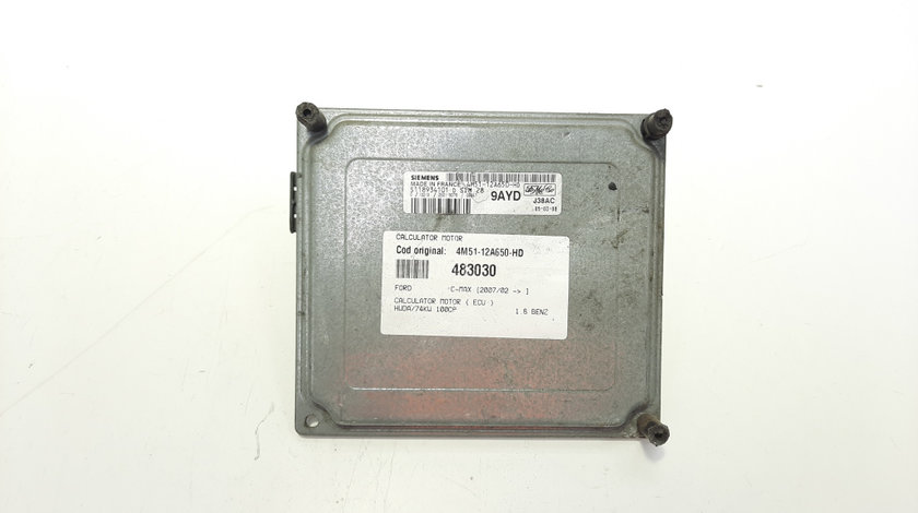 Calculator motor, cod 4M51-12A650-HD, Ford Focus 2 Cabriolet, 1.6 B, HWDA (idi:483030)