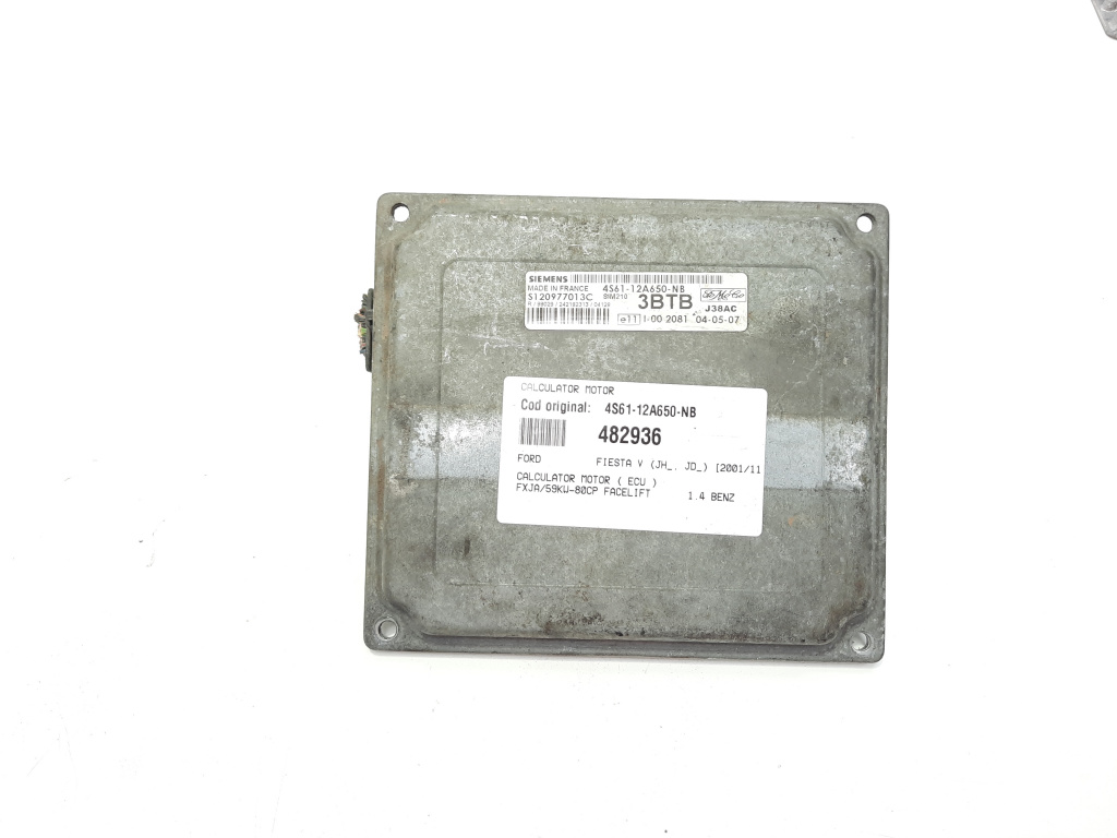 Calculator motor, cod 4S61-12A650-NB, Ford Fusion (JU), 1.4 benz, FXJA (idi:482936)