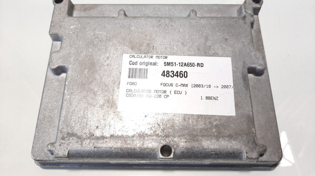 Calculator motor, cod 5M51-12A650-RD, Ford Focus C-Max, 1.8 benz, CSDA (id:483460)