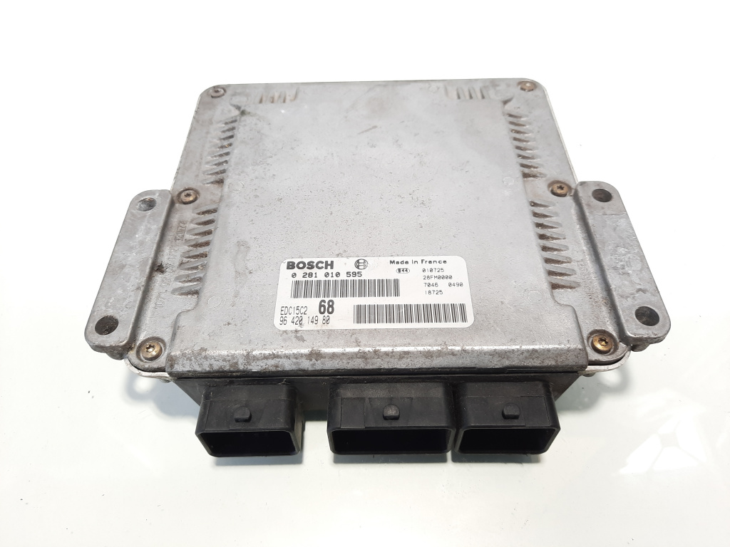 Calculator motor, cod 9642014980, 0281010595, Citroen Xsara Picasso, 2.0 HDI, RHY (id:535367)