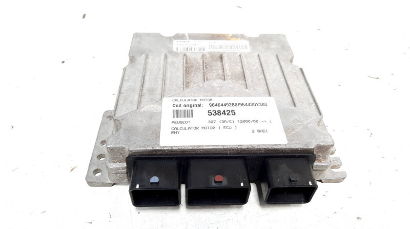 Calculator motor, cod 9646449280, 9644302380, Peugeot 206 SW, 2.0 HDI, RHY (idi:538425)