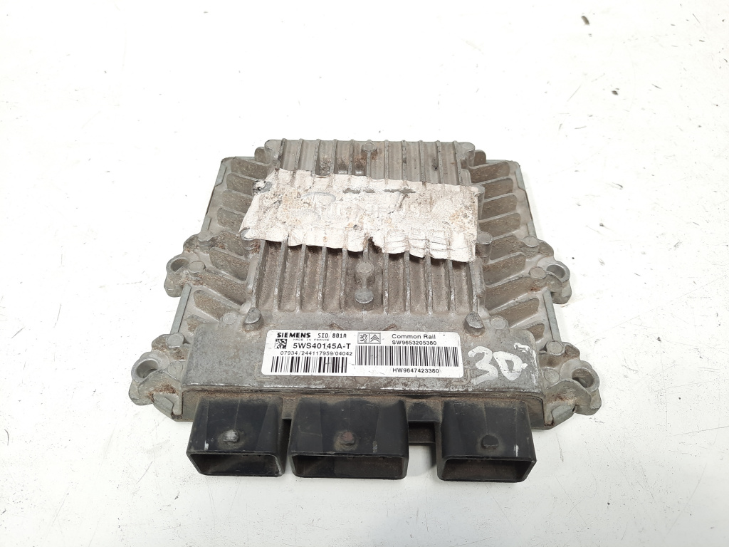 Calculator motor, cod 9653205380, Peugeot 407 SW, 2.2 HDI, 4H01 (id:538529)