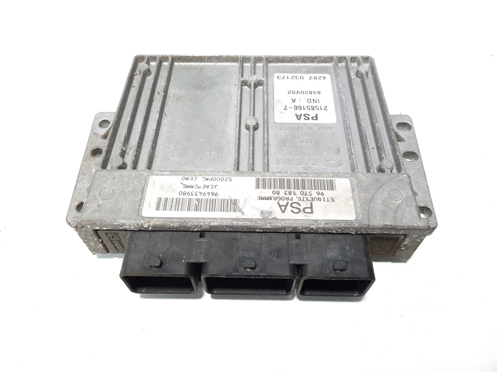 Calculator motor, cod 9657018380, Peugeot 206 Sedan, 1.4 benz, KFU (idi:483344)