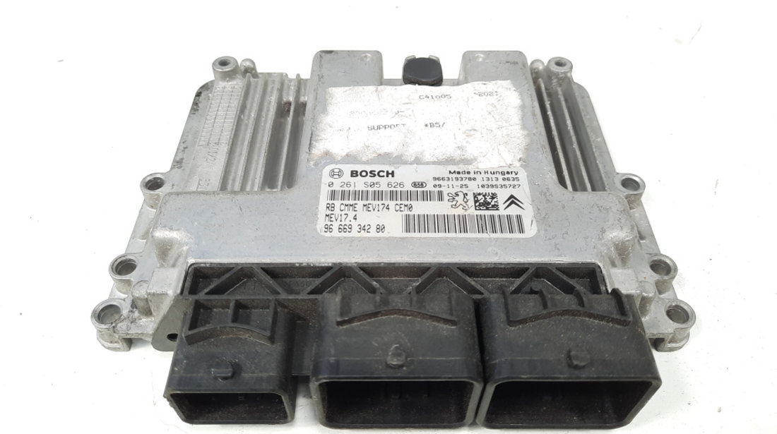 Calculator motor, cod 9663193780, 0261S05626, Peugeot 206, 1.6 benz, NFU (id:538650)