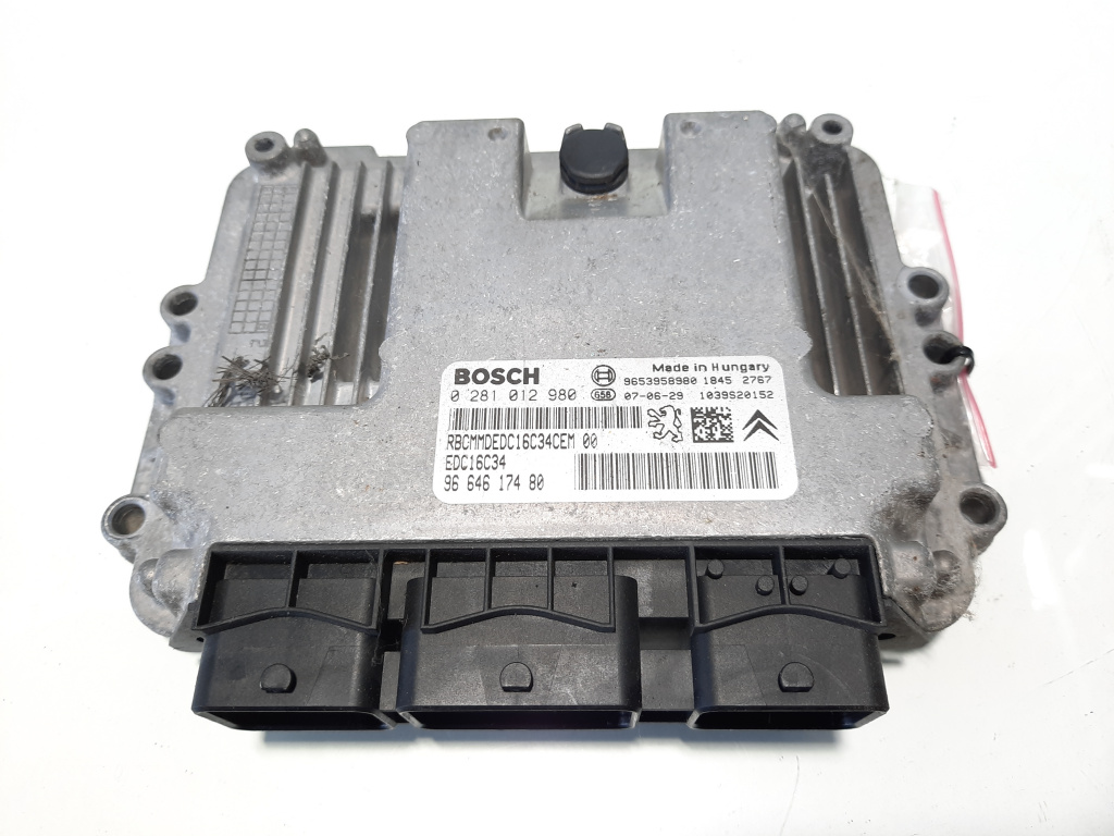 Calculator motor, cod 9664617480, 0281012980, Peugeot , 1.6 HDI, 9HZ (idi:483561)