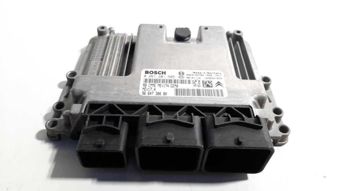 Calculator motor, cod 9664738680, 0261201505, Peugeot 207 CC (WD), 1.6 benz, 5FW (idi:491741)