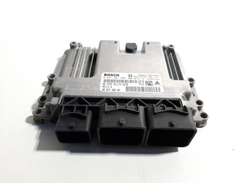 Calculator motor, cod 9664738680, 0261201505, Citroen C4 (I) coupe, 1.6 benz, 5FW (idi:491741)