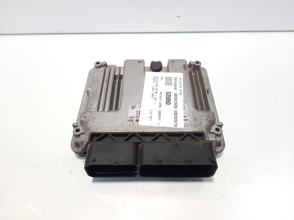 Calculator motor, cod GM55573539, 0281015774, Opel Insignia A Combi, 2.0 CDTI, A20DTH (id:535860)